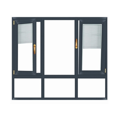 Custom Triple Pane Casement Windows in Clear Glass Color for Sliding Curtain Type