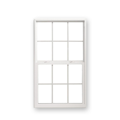 Plastic Frame Africa Aluminum Window with Double Pane Low-E Glass and Grill Design