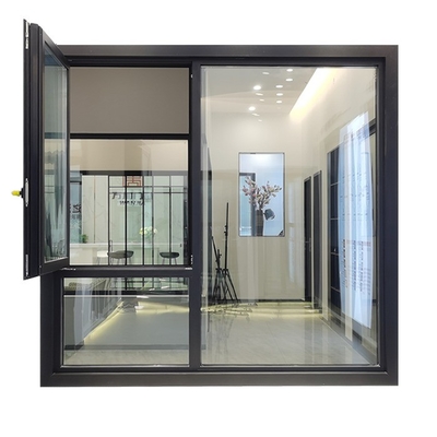 Aluminum Glass Casement Window Design Style Postmodern Hanging Curtain Type Home Doors