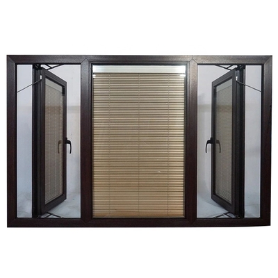 Large Picture Window Vertical Opening Casement Window for Horizontal Curtain Type