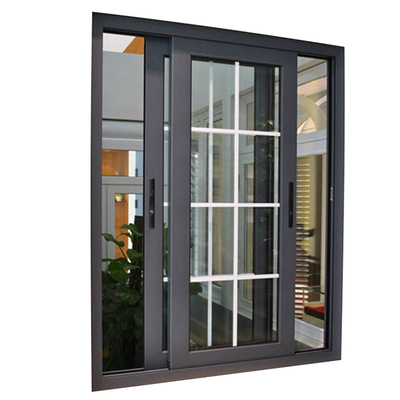 Customized Size Courtyard Aluminum Sliding Window with Mosquito Net and Simple Design