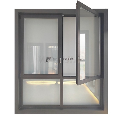 Custom Triple Pane Casement Windows in Clear Glass Color for Sliding Curtain Type