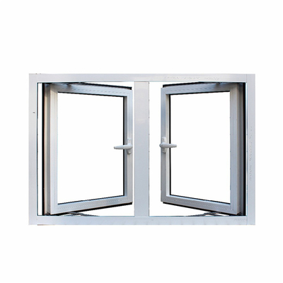 Customized Colors Steel Profile Double Glazed Casement Windows with Black Aluminum Frame
