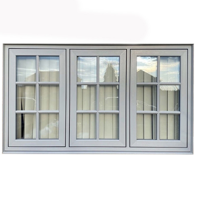 Customized Colors Steel Profile Double Glazed Casement Windows with Black Aluminum Frame
