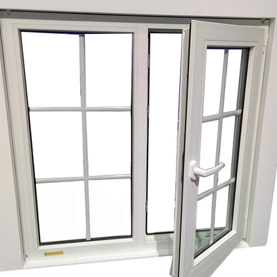 Customized Colors Steel Profile Double Glazed Casement Windows with Black Aluminum Frame