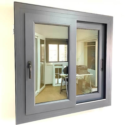 Modern Living Room Hanging Curtain Type Aluminum Alloy Triple Glass Sliding Doors and Windows