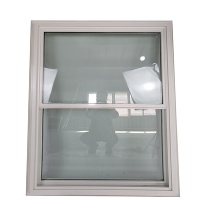 Upvc Hurricane Black House Vinyl Double Hung Sash Windows with Clear Glass Powder Coated