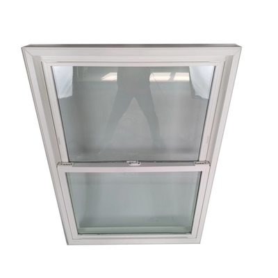 PVC Reflective Fixed Double Hung Window in Black Vinyl Upvc Material with Swing Open Style