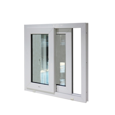Low-E Double Glass Sliding PVC Window for Commercial Villa 2023 30*30 from Plastic Frame