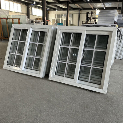 Customized House Upvc Sliding Window with Roller blind and Curtain Type Double Glazed