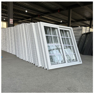 Customized House Upvc Sliding Window with Roller blind and Curtain Type Double Glazed