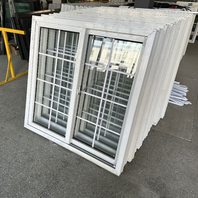 Customized House Upvc Sliding Window with Roller blind and Curtain Type Double Glazed