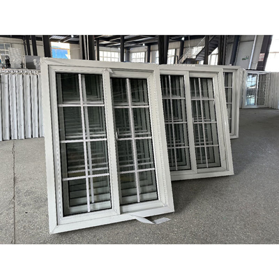 Customized House Upvc Sliding Window with Roller blind and Curtain Type Double Glazed